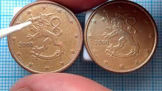 Finland 5 euro cent, 2000 - Defect s coin - M 56.660.000