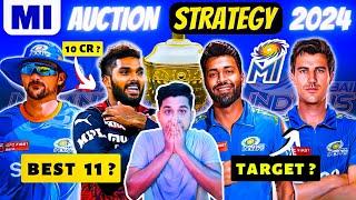 MI Auction Strategy 2024/ Best "PLAYING 11" Ever/ MUMBAI INDIANS Targeted List 2024