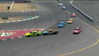 2012 Toyota/Save Mart 350 - Bowyer,Kurt Busch race hard for the lead until wreck