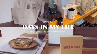 Daily life What's in my new bag, MUJI purchases Do my Gel nails,  going out, etc...