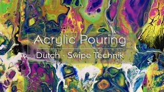 Acryl Gießen - Dutchpouring und Swipe Technik  - für Anfänger und Beginner #52