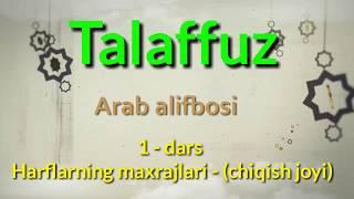 ARAB TILIDA TALAFFUZ. 1-DARS. HARFLARNING MAXRAJLARI    DARS ZOOM ORQALI BOʻLADI.   +998339983030