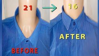 How to fix a Low Neckline AND Collar of a T-SHIRT #collar #neck #shirts #diy #fashiontrends