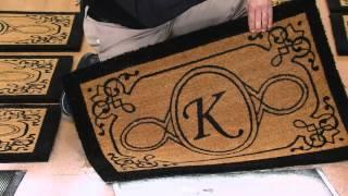 Handcrafted Monogrammed Initial 2'x3' Rectangle Coco Doormat on QVC