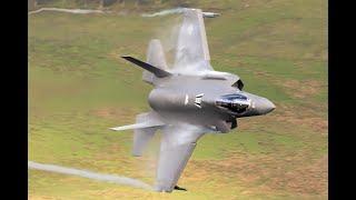 US Air Force F-35 Lightning low level flying in the Lake District 4K