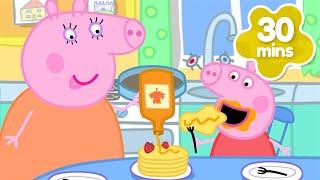 Mummy Pig's Yummy Pancake Breakfast | Peppa Pig Full Episodes | 30 Minutes of Kids Cartoons