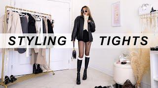 TIGHTS LOOKBOOK | how to style tights 2023