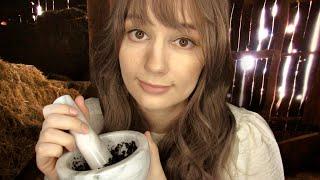 ASMR PEASANT GIRL PATCHES YOU UP ROLEPLAY (Personal Attention, Face Touching, Gender Neutral)