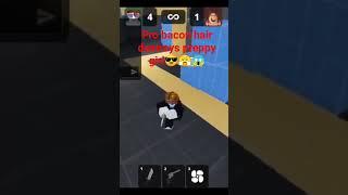 Pro Bacon hair destroys preppy girl #roblox #ethanplayz #subscribe #murderersvssheriffsduels