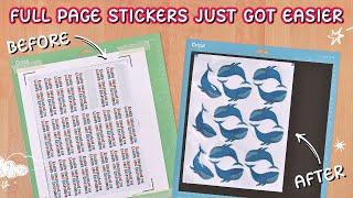 UPDATED: Make a FULL Page of Stickers on Cricut  | No Tabloid Paper Needed