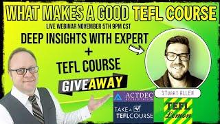 What Makes a Good TEFL Course? SPECIAL WEBINAR TEFL Lemon Higher Certificate in TESOL #tefl #tesol