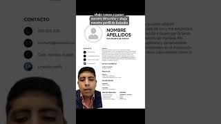 EJEMPLO DE UN CV COMPLETO SIN EXPERIENCIA LABORAL #3