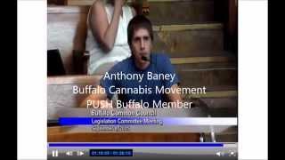 Anthony Baney Supporting the Buffalo Medical Cannabis Act