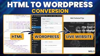 How to Convert HTML Website to WordPress - html to WordPress conversion tutorial in Hindi