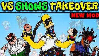 Friday Night Funkin' VS Pibby Shows Takeover | Pibby Homer, Family Guy, Simpsons (FNF/Pibby/New)