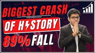 Biggest Crash of stock market history - 89% crash #shorts