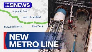 Construction teams work underground in Sydney on Metro West line | 9 News Australia