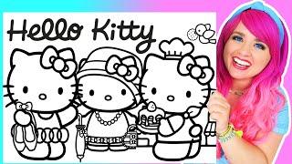 Coloring Hello Kitty Ballet, Dress-Up & Pancakes GIANT Coloring Pages | Crayola Crayons