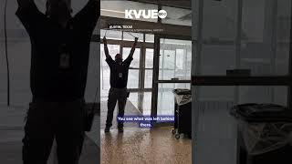 Severe storms cause doorway glass to break at Austin's airport