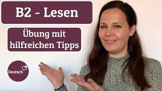 Leseverstehen trainieren: effektive Übung (Deutsch B2 Lesen)