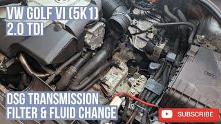 VW DSG Transmission Fluid Change -- VW Golf 2.0 TDi MK6