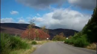 Autumn Road Trip Drive With Bagpipes Music On History Visit Highlands Of Aberdeenshire Scotland