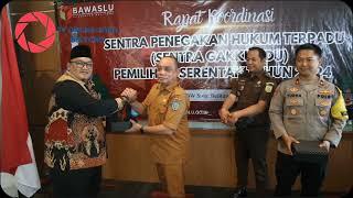 Bawaslu Kabupaten Belitung Gelar rapat koordinasi Sentra Gakkumdu selasa 23 Juli 2024.