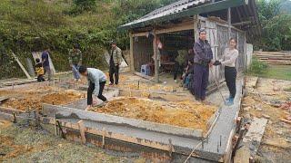 Help poor old man build new house - Building iron and concrete foundation for 1-storey house