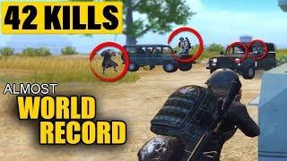 ALMOST NEW WORLD RECORD|| 42 kills 5500+ Damage - Duo vs Squads - Asia Server - With Sneak Gaming