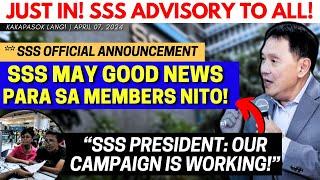  JUST IN! SSS OFFICIAL ANNOUNCEMENT! SSS MAY GOOD NEWS! PCEO: OUR CAMPAIGN IS WORKING! #sss