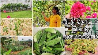 Veetu Thottam Ideas & Tour//Tips To Grow Plants // How to setup Garden// வீட்டு தோட்டம் அமைப்பு