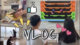 Vlogㅣ월광보합 체험기(아이스 클라이머, 테트리스, 스노우 브라더스, 야구왕)ㅣ청소하고 집밥 해먹는 일상