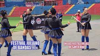 Festival de Bandas Musicales En Santa Ana, EL SALVADOR. Fiestas Julias 2024