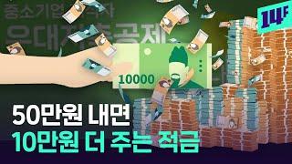 중소기업 재직자 주목! 월 50만 원 저축하면 5년 후엔 4천만 원 받는 적금 출시 / 14F