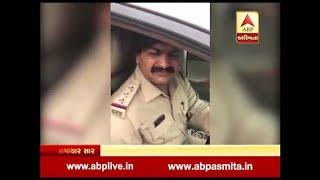 man Bad behavior with the police inspector in surat