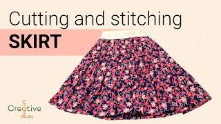 Simple Cutting and Sewing skirt at home