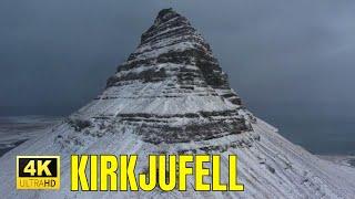 Kirkjufell Mountain  Iceland, Drone 4K 60 fps
