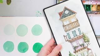 Mixing watercolors correctly: How to find the perfect color-water ratio