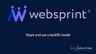 Websprint© : Share and use a backfill model