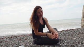 Acupressure feet massage with sea stones