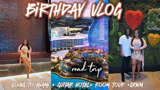 BIRTHDAY VLOG: ROAD TRIP TO THE GUITAR HOTEL+ ROOM TOUR+ GRWM #guitarhotel