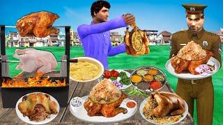 Stuffed Roast Chicken Fry Full Chicken Roast Street Food Hindi Kahani Moral Stories New Comedy Video