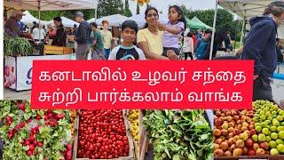 கனடாவில் உழவர் சந்தை சுற்றி பார்க்கலாம் வாங்க /Canada Farmers Market/Street food/Tamil Vlog