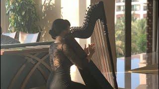 Bint El Shalabiya - Abu Dhabi 2020. Short clip. Arabic music on harp