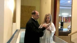 My Prissy girl gets baptized