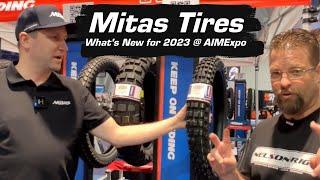 Mitas Adventure Tires for 2023 | 50/50 and 70/30 at AIMExpo by @manybikes