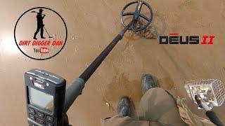 Testing the Deus 2 on the beach UK metal detecting