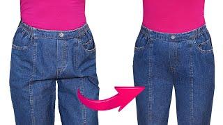 How to remove baggy in the groin of the trousers/jeans to fit you perfectly!