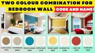 Bedroom Wall 2 Colour Combination 2024 | Two Colour Combination For Bedroom Walls With Colour Code