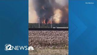 Viewer captures footage of Bravo Fire burning near Flagstaff